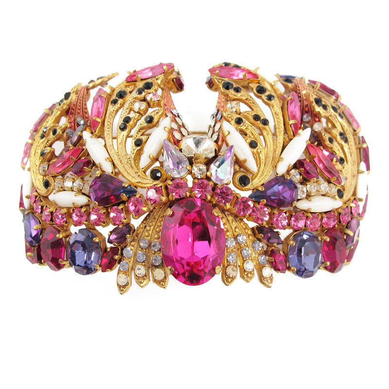 Hanna Bernhard Signed Multi-Dimensional Crown Brooch