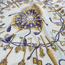 Load image into Gallery viewer, Vintage Hermes Silk Scarf Les Clefs or Les Cles or The Keys Lavender