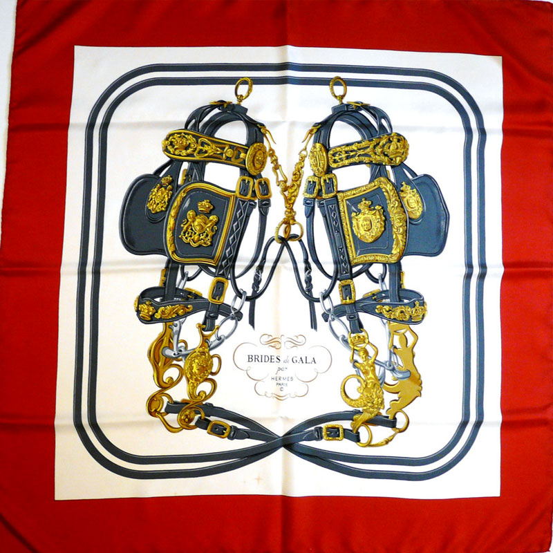 Vintage Hermes Silk Scarf Brides De Gala by Hugo Grygkar