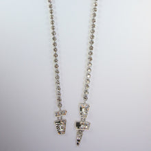 Load image into Gallery viewer, Vintage Christian Lacroix Crystal Tie Necklace c.1980s
