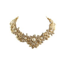 Load image into Gallery viewer, Stunning Vintage Christian Dior Decadent Floral Gold Tone Collar Necklace c.1980s