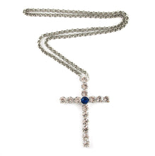 Load image into Gallery viewer, Harlequin Market Crystal Cross Necklace