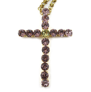 Harlequin Market Crystal Cross Necklace