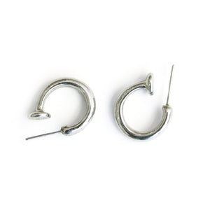 Harlequin Market Small Silver Tone Hoop Earrings
