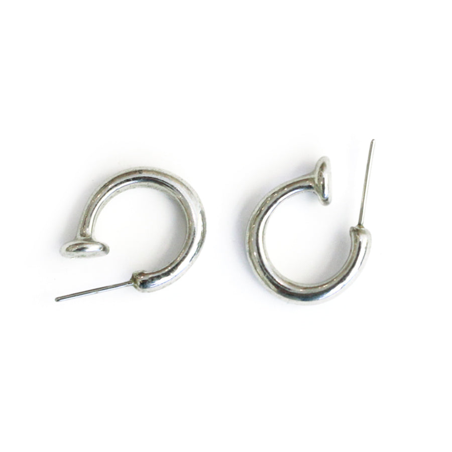 Harlequin Market Small Silver Tone Hoop Earrings