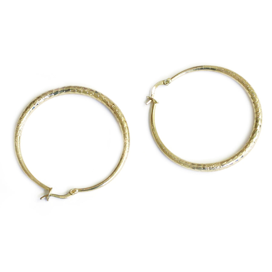 Harlequin Market Gold Tone Hoop Earrings