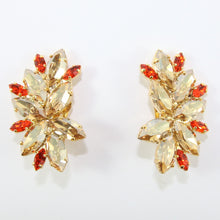 Load image into Gallery viewer, HQM Austrian Light Colorado Topaz &amp; Hyacinth Earrings (Clip-On)