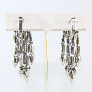 HQM Austrian Montana Crystal Multi Tassel Earrings (Clip-On)