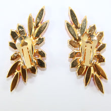 Load image into Gallery viewer, HQM Austrian Jonquil &amp; Hyacinth Crystal Elongated Spike Earrings (Clip-On)