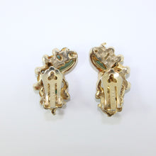 Load image into Gallery viewer, HQM Vintage Emerald Green &amp; Silver Tone Signed &#39;Barcs&#39; Earrings (Clip-On)