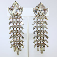 Load image into Gallery viewer, HQM Austrian Vintage Large Drop Textural Earrings (Clip-On)