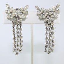 Load image into Gallery viewer, HQM Austrian Vintage Signed &#39;Lotte&#39; Leaf &amp; Three Tassel Drop Earrings (Clip-On)