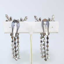 Load image into Gallery viewer, HQM Austrian Vintage Signed &#39;Lotte&#39; Leaf &amp; Three Tassel Drop Earrings (Clip-On)