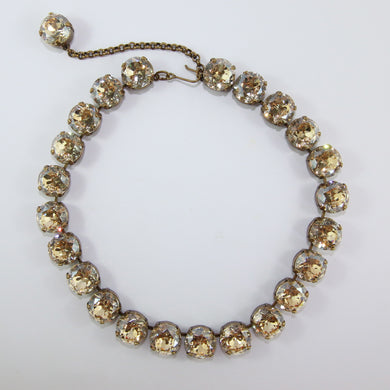 Harlequin Market Large Austrian Crystal Accent Necklace - Golden Shadow