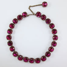 Load image into Gallery viewer, Harlequin Market Large Austrian Crystal Accent Necklace - Fuchsia