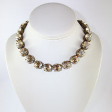 Load image into Gallery viewer, Harlequin Market Large Austrian Crystal Accent Necklace - Golden Shadow