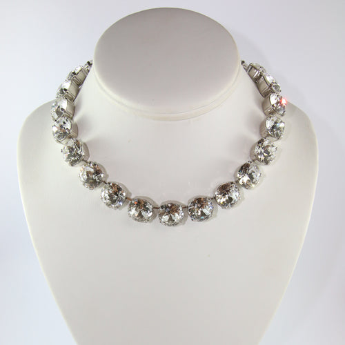 Harlequin Market Large Austrian Crystal Accent Necklace - Clear