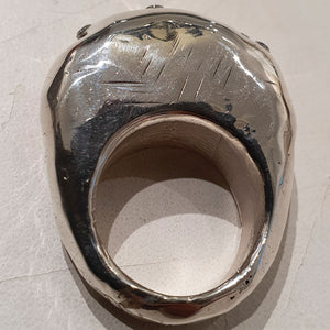 HQM Sterling Silver & Clear Crystal 'Zulu' Ring