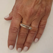 Load image into Gallery viewer, HQM Sterling Silver &amp; Clear Crystal &#39;Cate&#39; Ring