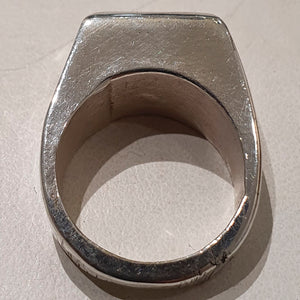 HQM Sterling Silver & Black Crystal 'Box' Ring
