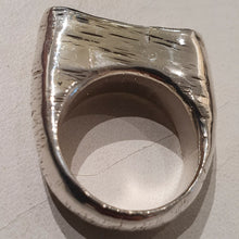 Load image into Gallery viewer, HQM Sterling Silver &amp; Oxidised Face &#39;Swazi&#39; Ring