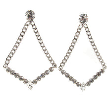 Load image into Gallery viewer, HQM | Harlequin Market Large Chandelier Clear Crystal Statement Earrings