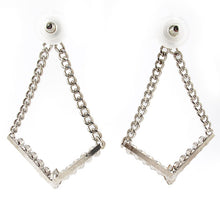 Load image into Gallery viewer, HQM | Harlequin Market Large Chandelier Clear Crystal Statement Earrings