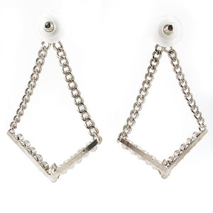 HQM | Harlequin Market Large Chandelier Clear Crystal Statement Earrings