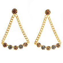 Load image into Gallery viewer, HQM | Harlequin Market Large Chandelier Crystal Statement Earrings- (Pierced Earrings)