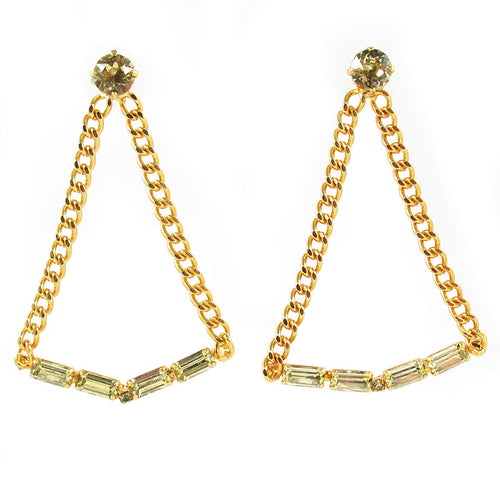 HQM | Harlequin Market Large Chandelier Jonquil Crystal Statement Earrings