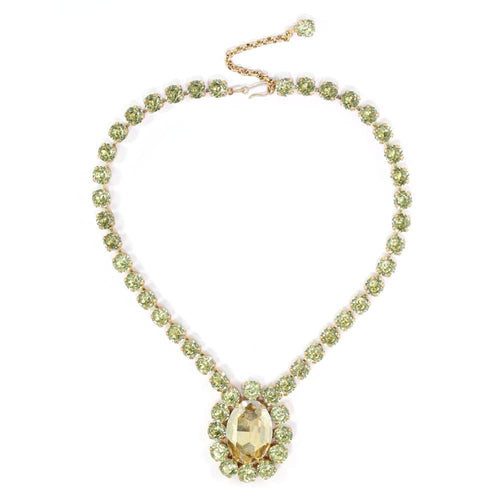 Harlequin Market Austrian Crystal Necklace - Golden Shadow & Jonquil