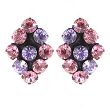 Load image into Gallery viewer, Harlequin Market Austrian Crystal Earrings - Light Rose - Amethyst (Pierced)