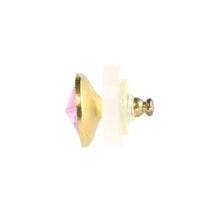 Load image into Gallery viewer, Harlequin Market Austrian Crystal Round Medium Stud Earrings - Rose (Pierced)
