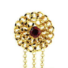 Load image into Gallery viewer, HQM Austrian Crystal -Ruby Red Chain Christmas Earrings