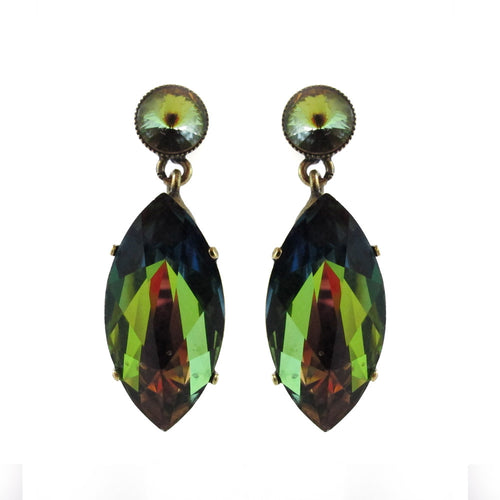 Harlequin Market Crystal Earrings - Crystal Vitrail