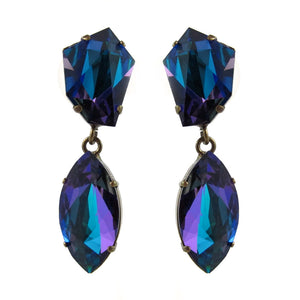 Harlequin Market | HQM Crystal Earrings - Bermuda Blue
