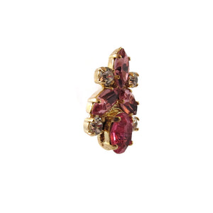 Harlequin Market Crystal Earrings - Rose + Light Rose + Clear