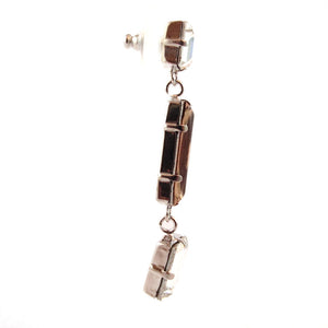 Harlequin Market Crystal Earrings - Clear + Crystal Copper