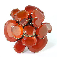 Load image into Gallery viewer, Signed &#39;Iradj Moini&#39; Carnelian Flower Ring