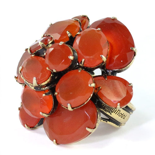 Signed 'Iradj Moini' Carnelian Flower Ring