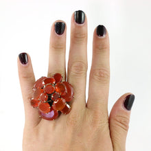 Load image into Gallery viewer, Signed &#39;Iradj Moini&#39; Carnelian Flower Ring