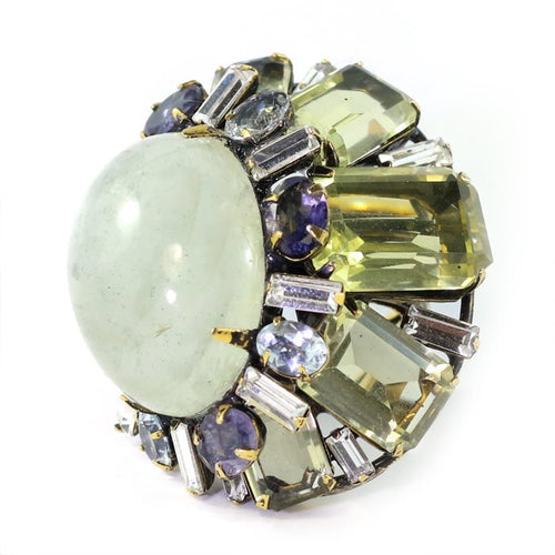 Signed 'Iradj Moini' Aquamarine and Citrine Ring