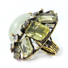Load image into Gallery viewer, Signed &#39;Iradj Moini&#39; Aquamarine and Citrine Ring