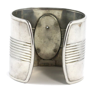 Jean Paul Gaultier Vintage Iconic Steel Perfume Tin Can Cuff c. 1990