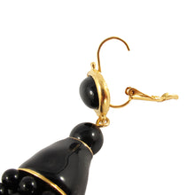 Load image into Gallery viewer, Kenneth Jay Lane KJL Signed Black Resin Tassel Earrings