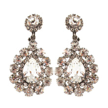 Load image into Gallery viewer, Kenneth Jay Lane KJL Signed Clear Crystal Drop Earrings