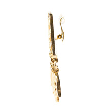Load image into Gallery viewer, Christian Lacroix Signed Vintage Gold Tone Dangle Earrings c. 1980- (Clip-On Earrings) - Harlequin Market