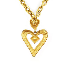 Signed Christian Lacroix Gorgeous vintage enamel hearts choker necklace - c. 1980's