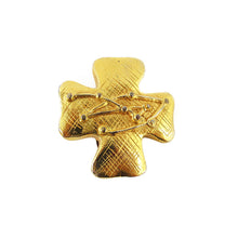 Load image into Gallery viewer, Signed Christian Lacroix striped cross clip on earrings - c. 1980&#39;s