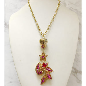 Christian Lacroix Vintage Pendant on Gold Tone Chain Link Necklace c.1990 - Harlequin Market